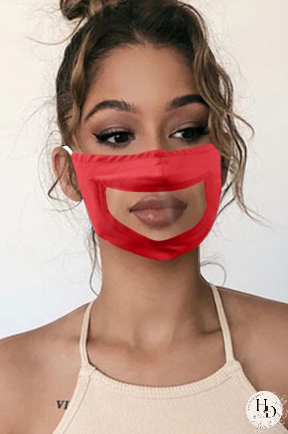 Black Fashion Sweet Cute Mixed Printing Face Protection