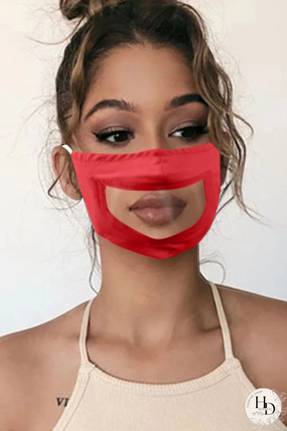 Black Fashion Sweet Cute Mixed Printing Face Protection