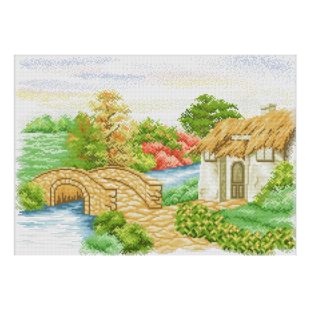 

Rural Landscape - 11CT Stamped Cross Stitch - 57*43cm, 501 Original