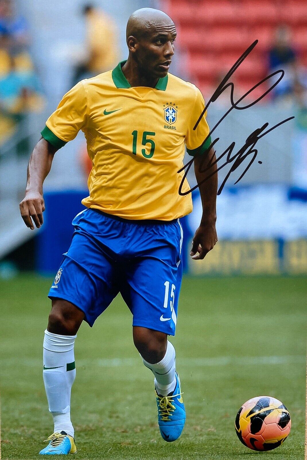 Maicon Genuine Hand Signed 12x8 Brazil Photo Poster painting, See Proof