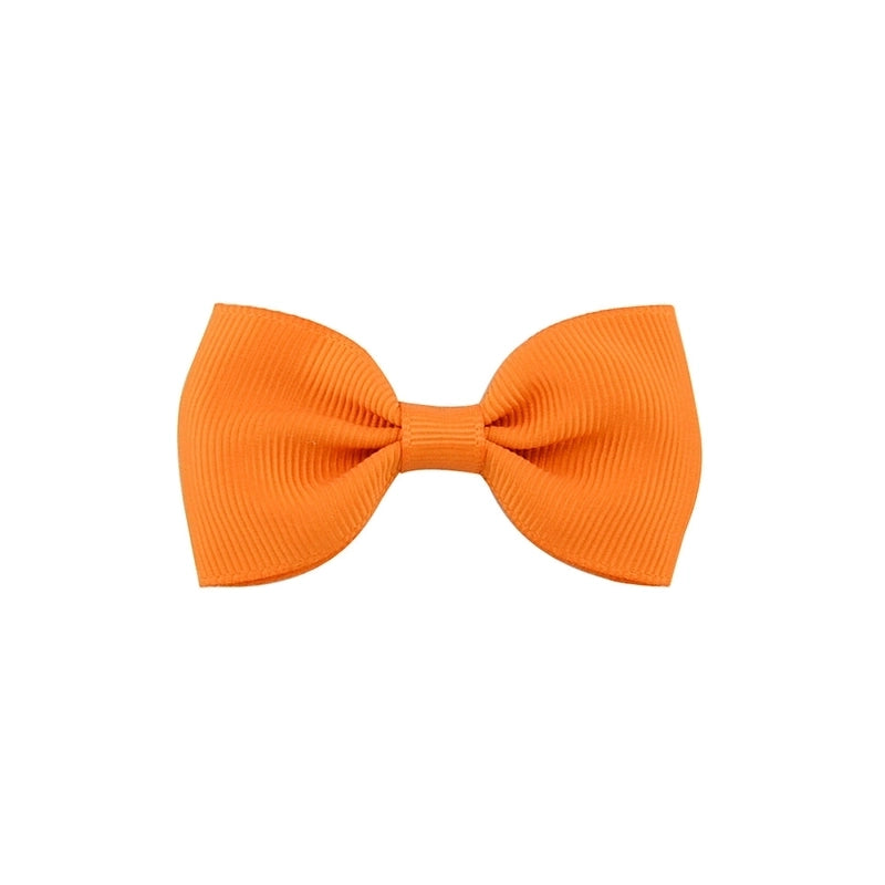 Solid Color Children’s Bow European Version Cute Hairpin Baby Hair Accessories Flat Head Bow Tie 643