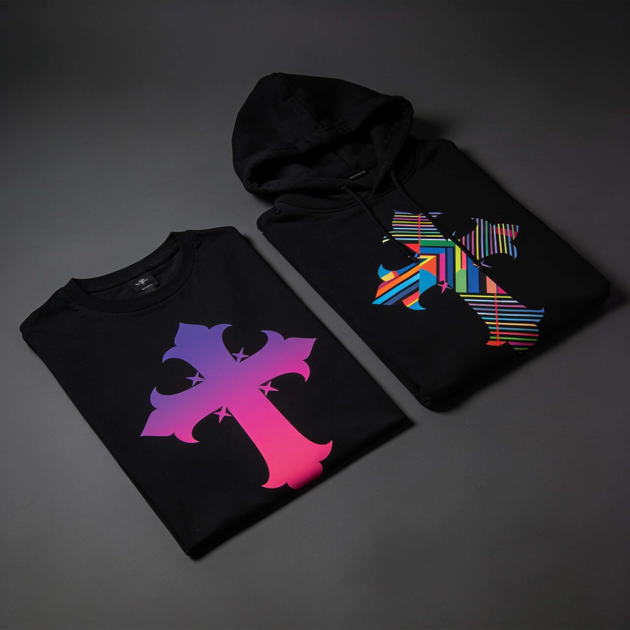 Gradient & Novelty Pattern Print