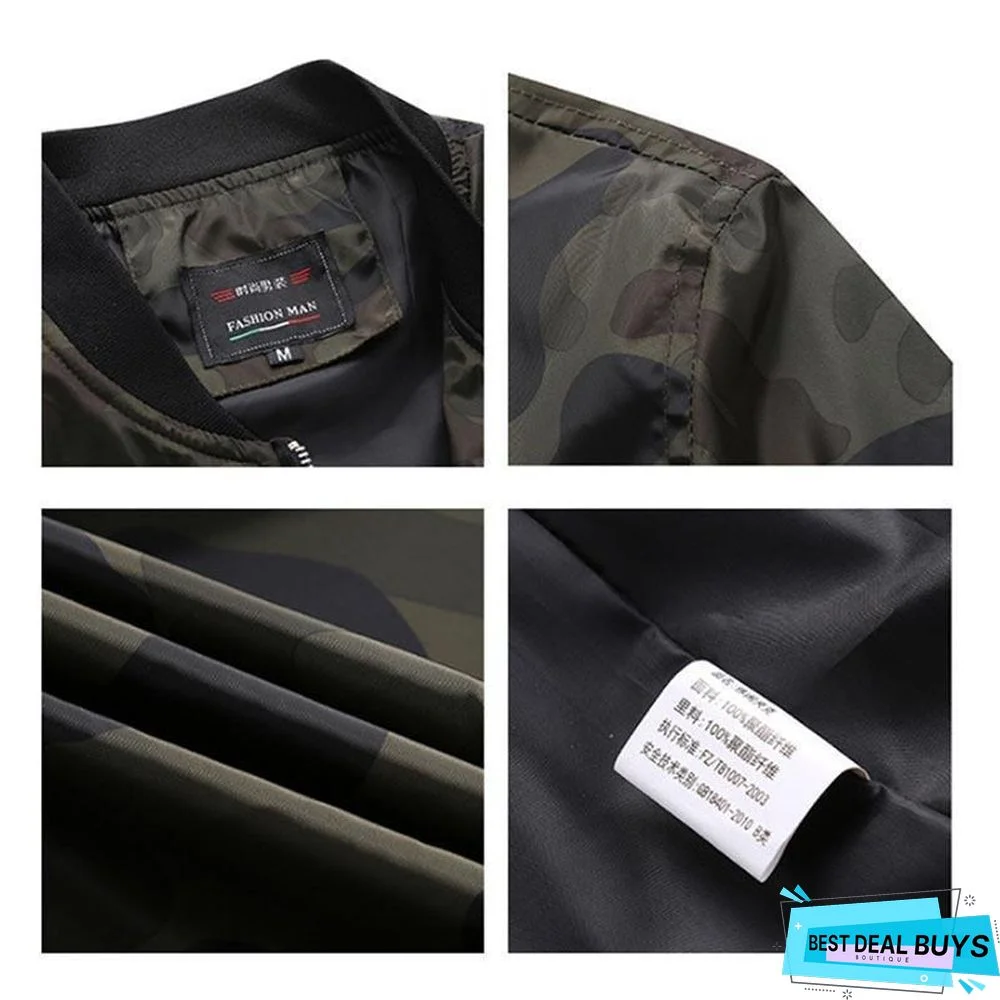 Men's Bomber Jacket Men Autumn Camouflage Jackets Male Military Coats