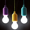Creative LED Hanging Light Bulb Battery Powered Pull Cord Bulbs