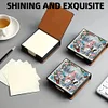Diamond Painting Snowman Dog Leather Notecard Box Gem Art Sticky Note Holder