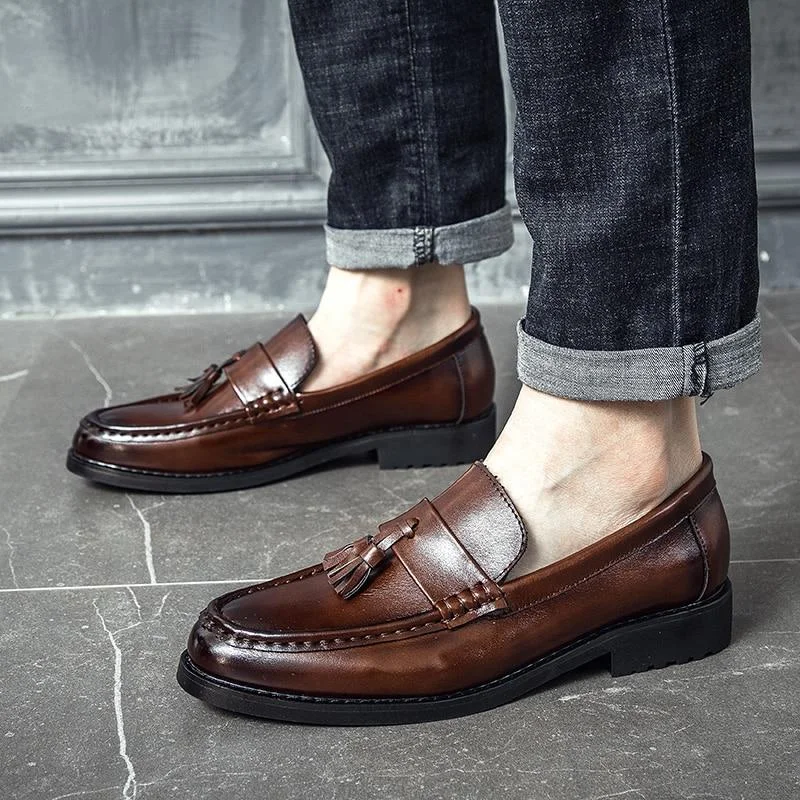 Men Shoes Brogue Style Party Leather Wedding Shoes Men Flats Leather Oxfords Formal Shoes