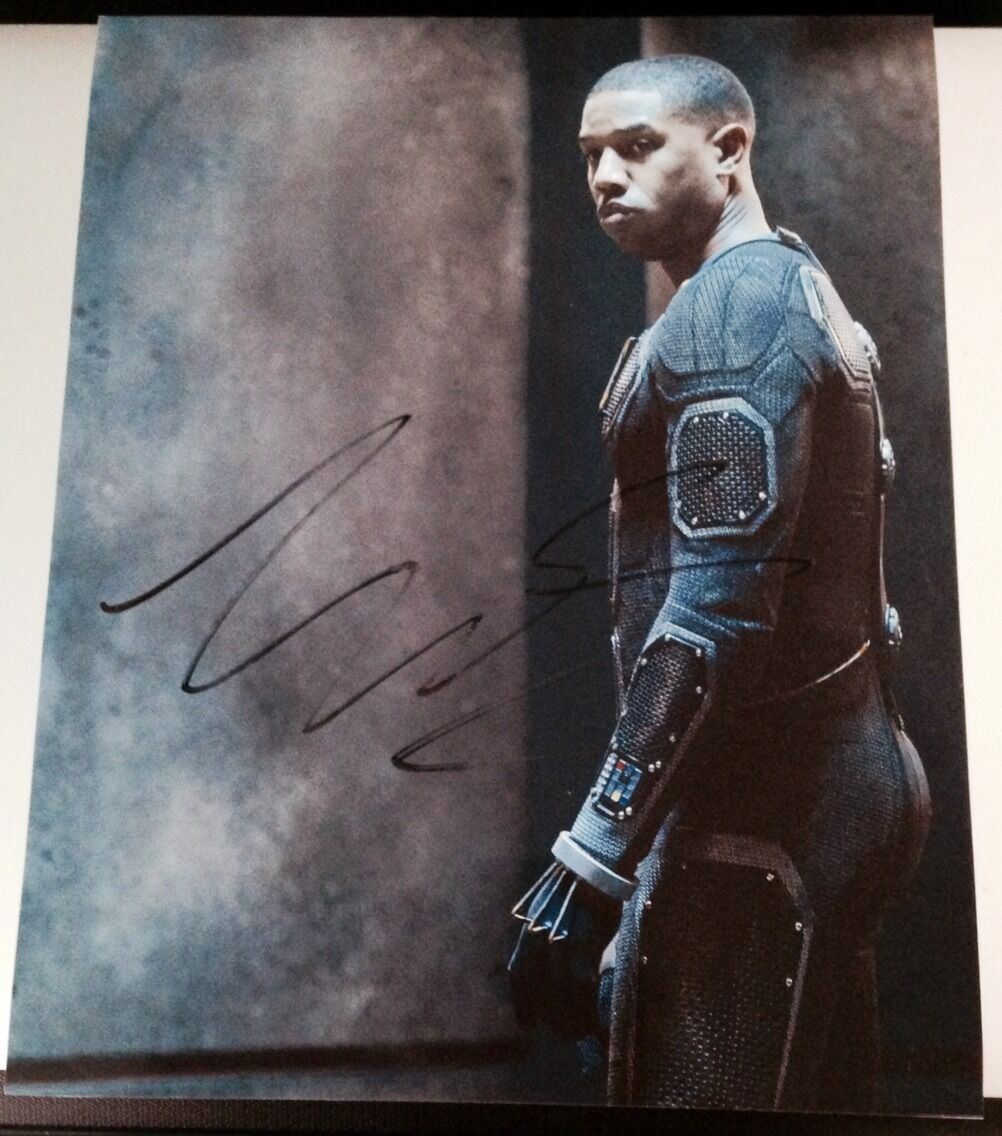 MICHAEL B. JORDAN SIGNED AUTOGRAPH FANTASTIC FOUR INTENSE TORCH 8X10 Photo Poster painting COA