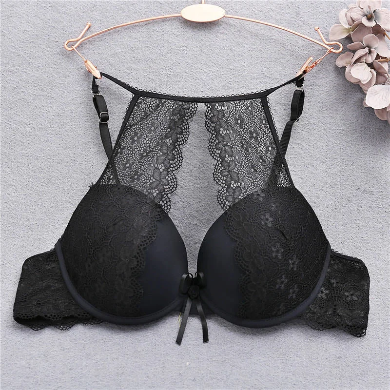 Sexy Push Up Bra Lingerie Femme Transparent Seamless Wireless Bra Intimates Lace Bralette Brassiere Crop Top Bras For Women