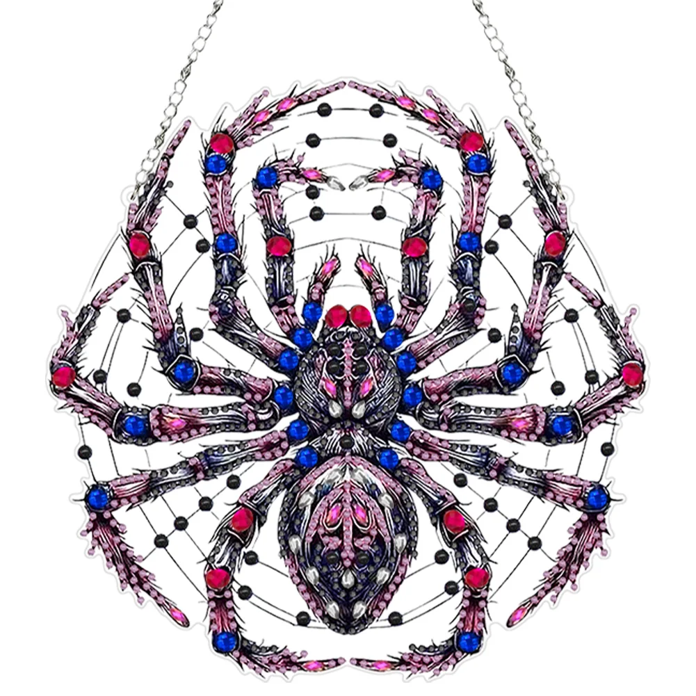 DIY Spider Acrylic Diamond Art Hanging Pendant Halloween Diamond Painting Home Decor