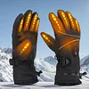 Electric Heating Gloves Rechargeable Windproof Hand Warmer Ski Thermal Gloves