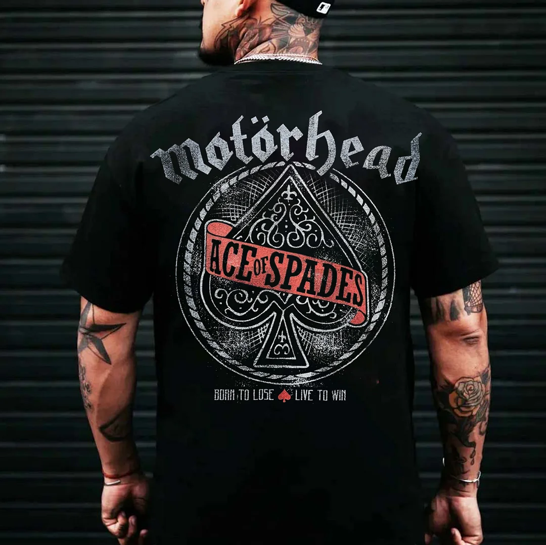 MOTOR HEAD ACE OF SPADES Print Men's T-shirt