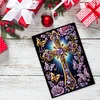 5D Diamond Painting Notebook 50 Pages A5 Diamond Art Diary Book (Purple Cross)