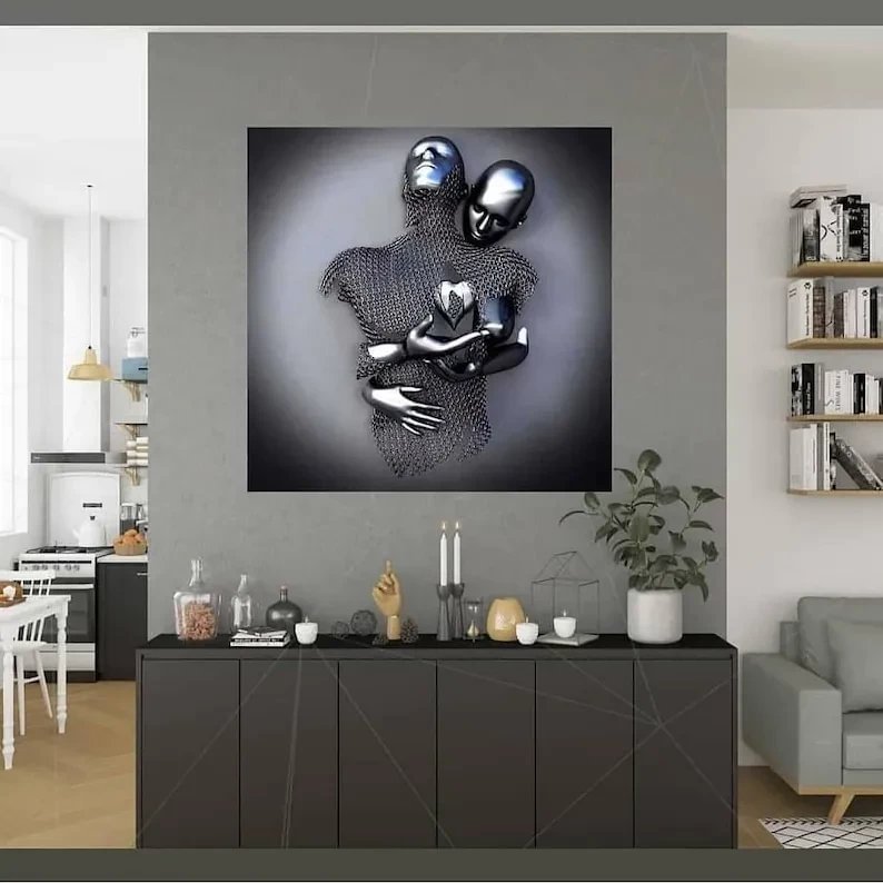 🔥49%OFF SALE ENDING SOON🔥 -- 💞 Love Heart Gray-3D Art Wall