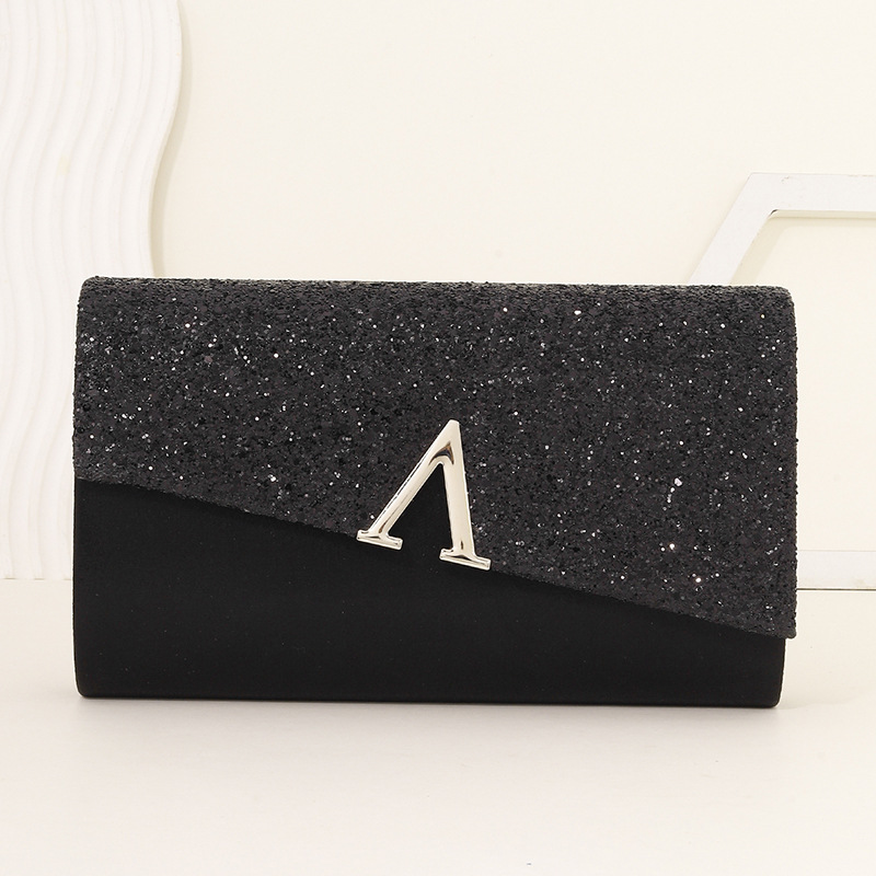 Evening Sparkly Glitter Magnetic Closure Square Clutch Bag 2024 - Flycurvy 