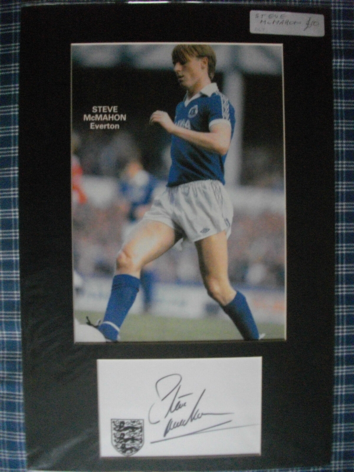 STEVE McMAHON AUTOGRAPH, EVERTON FC, FOOTBALL