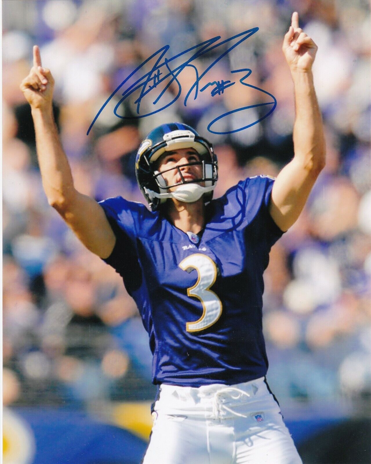 MATT STOVER BALTIMORE RAVENS ACTION SIGNED 8x10