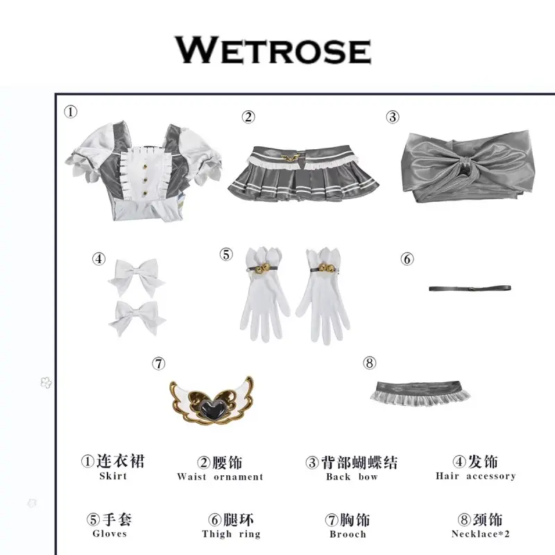 [Wetrose] Pre-Order White Lolita Dress Anime Cosplay Costume
