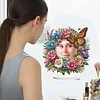 DIY Diamonds Painting Special Shaped Crystal Drill Crafts Mirror Desk Ornament Decor Kit(Flower Butterfly)