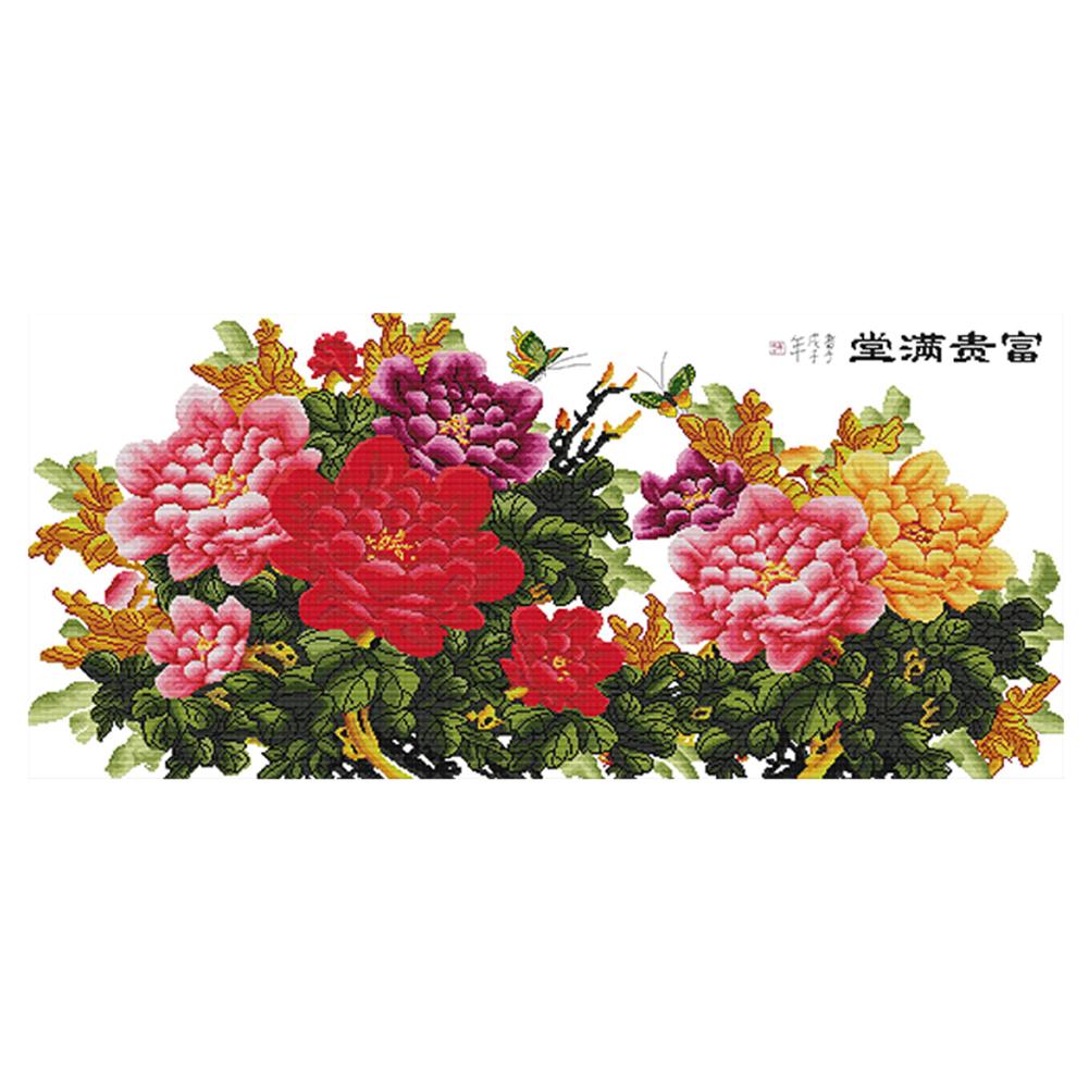

Full Of Wealth - 14CT Stamped Cross Stitch - 99*50cm (Big Size), 501 Original
