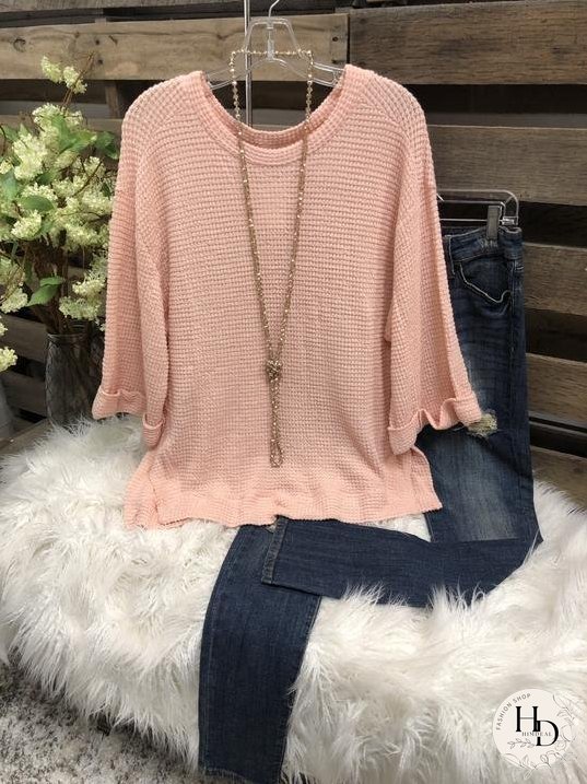 Autumn Waffle Weave Soft&Stretchy Sweater for Women