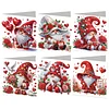 6PCS Diamond Painting Love Goblins Greeting Card Set with Envelopes for Adults Gifts