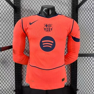 2025/2026 Long Sleeve Player Version Barcelona Third Away Football Jersey 1:1 Thai quality