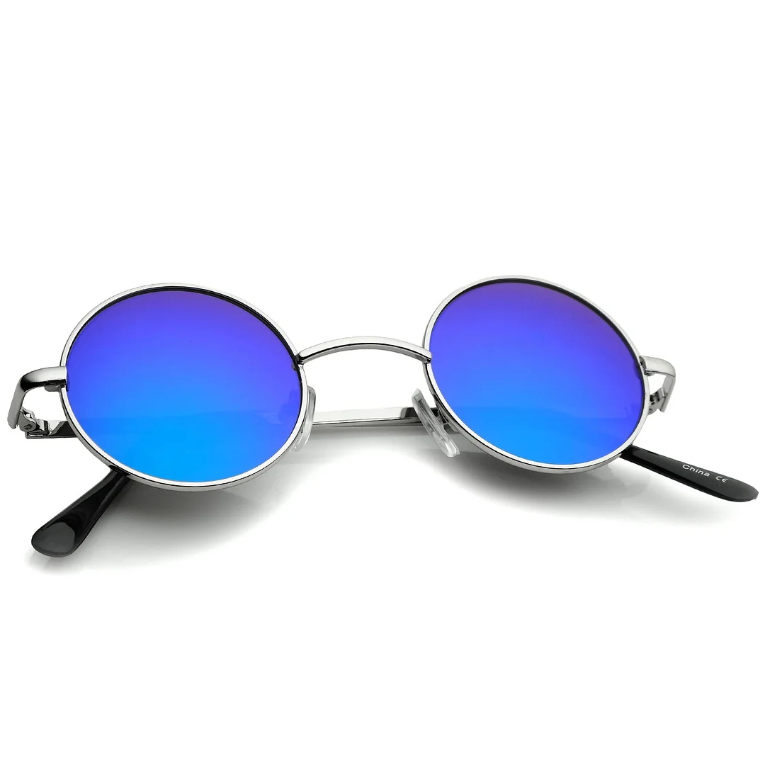 Lennon Style Small Round Color Mirrored Lens Circle glasses