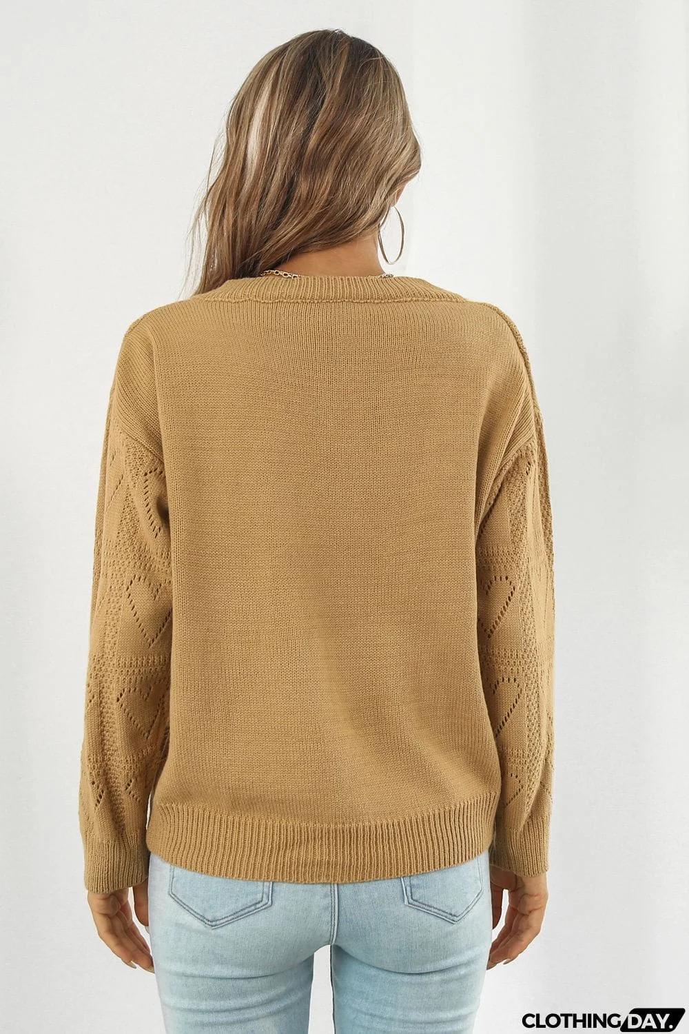 V-Neck Drop Shoulder Sweater