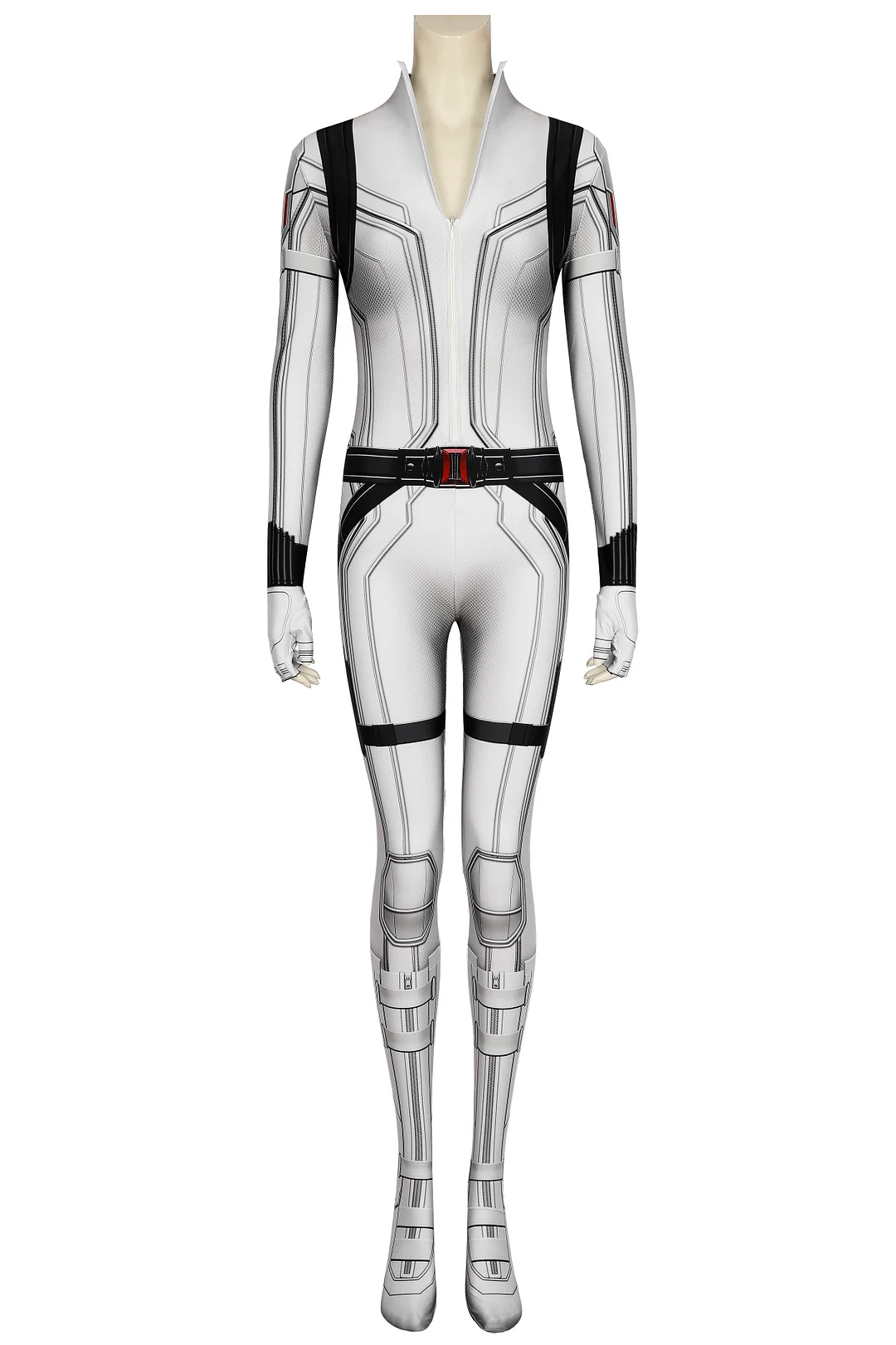 Black Widow Natasha Romanoff  White Suit Jumpsuit Costume
