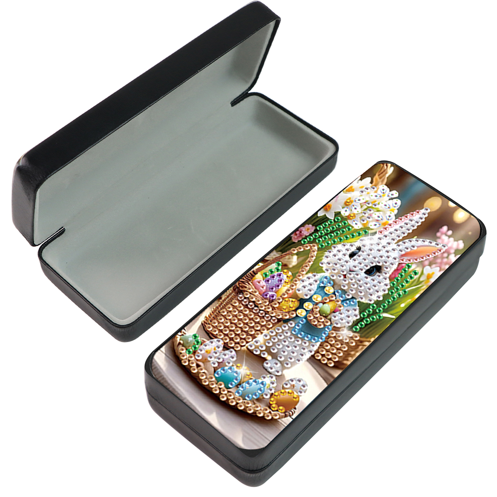 Easter Day Leather 5D Diamond Painting Sunglass Case Diamond Art Sunglasses Case