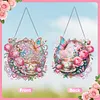Rose Tea Party Sign DIY Diamond Painting Pendant Single Side Rhinestone