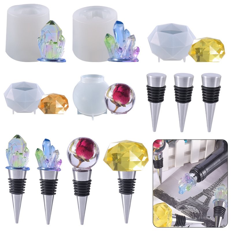 Crystal Bottle Stopper Silicone Resin Mold