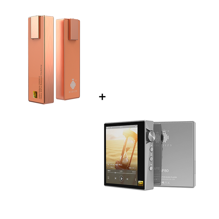 S9 PRO Red Copper DAC & AMP + AP80 Stainless Steel Music Player Bundle