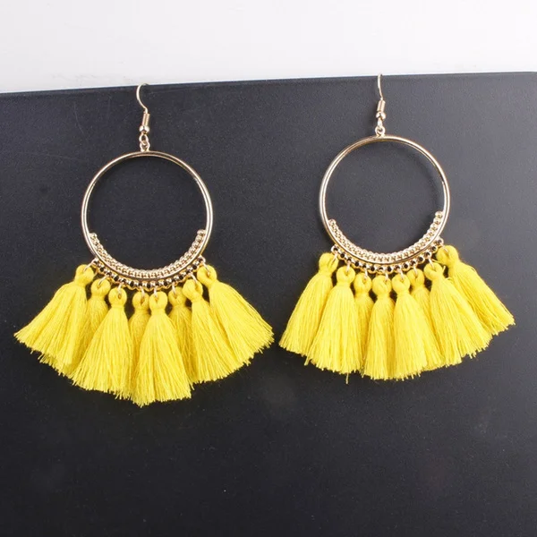 Women fashion creative ornaments and earrings to accessories Bohemia fringed Earrings