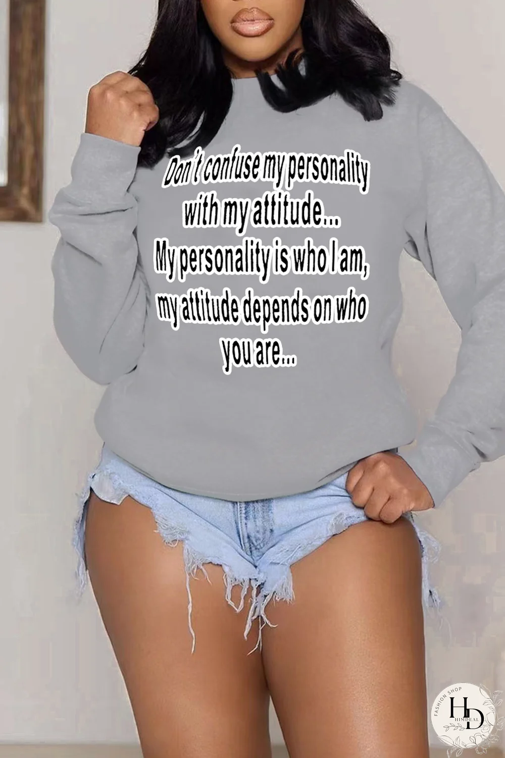 Black Street Vintage Print Patchwork Letter O Neck Tops