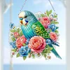(US Local)DIY Diamond Art Pendant Diamond Painting Set Home Decor (Flower Parrot)