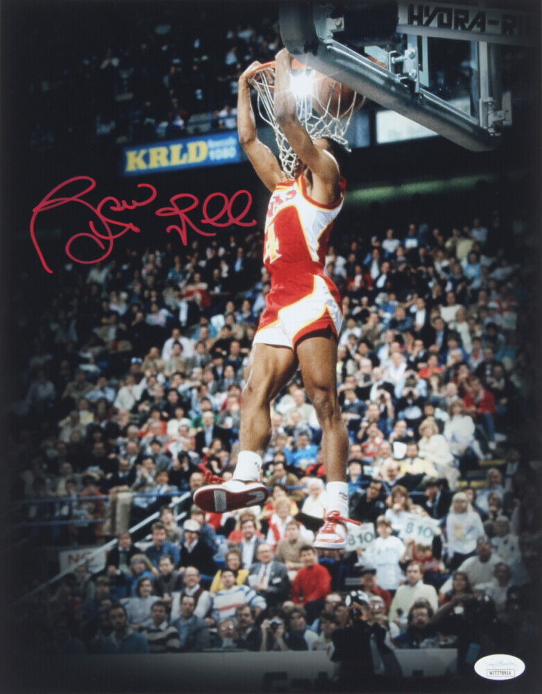 5' 6 Slam Dunk King ~ Spud Webb ~ Atlanta Hawks Basketball 11x14 Photo Poster painting (JSACOA)