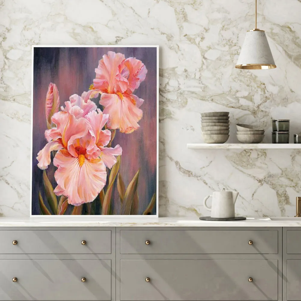 Flower Full Round Diamond Painting 30x40cm