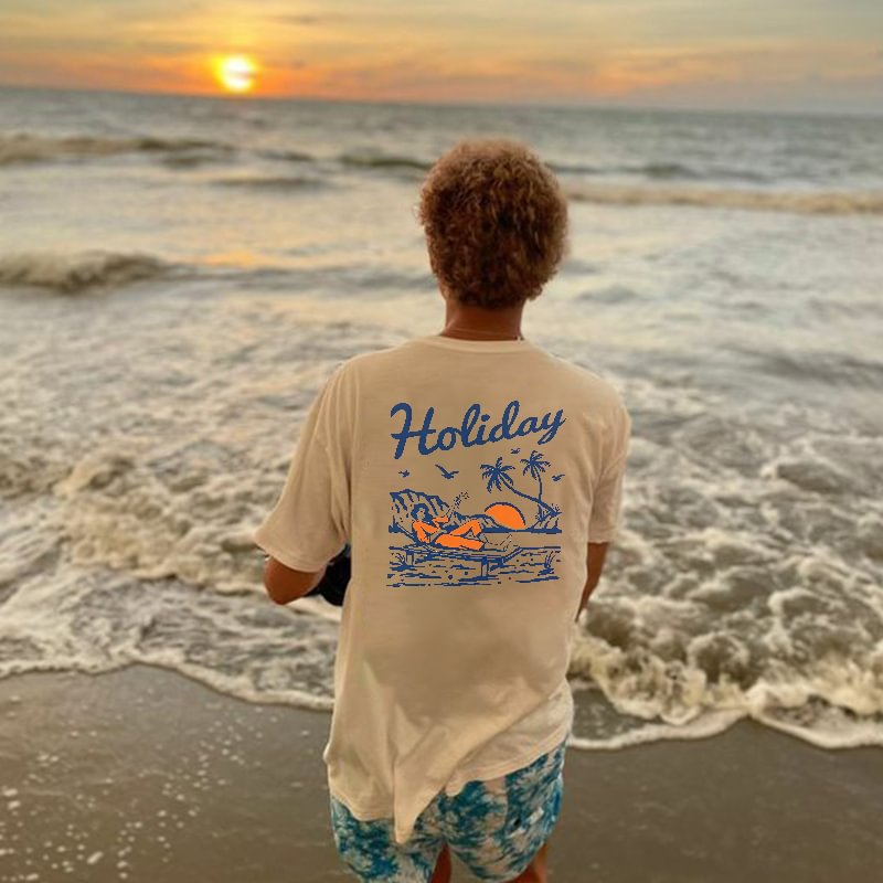 Holiday Printed Vintage Surfing T-shirt