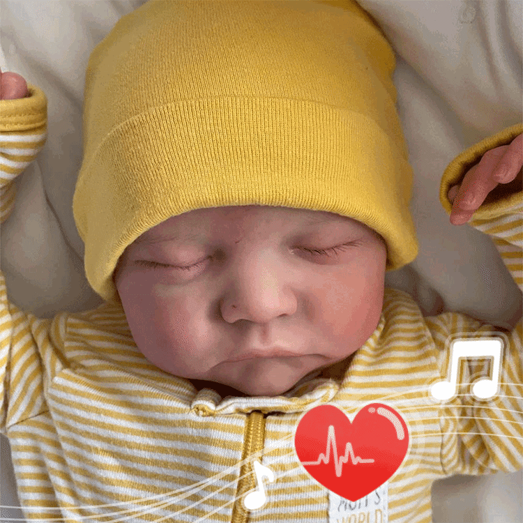 20" Reborn Sleeping Newborn Twins Boy and Girl Realistic Silicone Vinyl Baby Dolls Named Qunsa and Asicen By Dollreborns®
