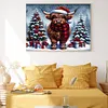 Christmas Highland Cow-14CT Stamped Cross Stitch 50*40cm tapestrymarket