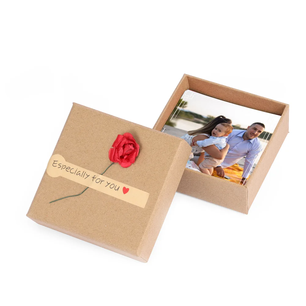 Personalisierter  Foto Geschenkbox-für Ringe, Ohrringe oder kleine Artikel Kettenmachen