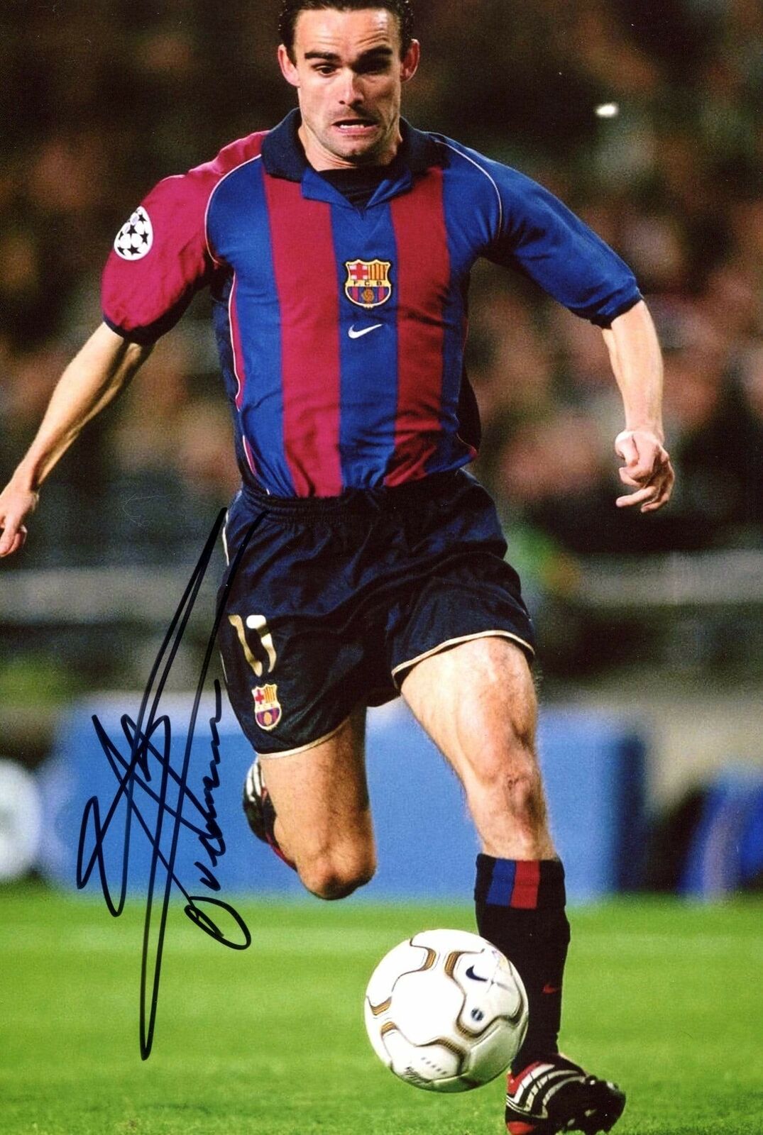 Marc Overmars SOCCER FC BARCELONA autograph, In-Person signed Photo Poster painting