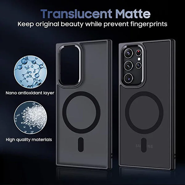 Samsung S22 Mobile Phone Case Tpu Matte Metal Ring Magnetic Mobile Phone case