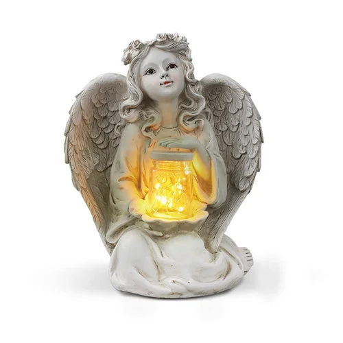 Guardian Angel Garden Statue Solar Lights Decorations