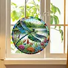 (Upgrade Size)DIY Double Sided Effect Diamond Painting Hanging Pendant Kit (Dragonfly)
