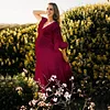 Maternity Long Sleeve Lace Floral Gown Maxi Photography Dress