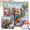 Diamond Painting-DIY Round Part AB Drill Old People Party(45*45CM)