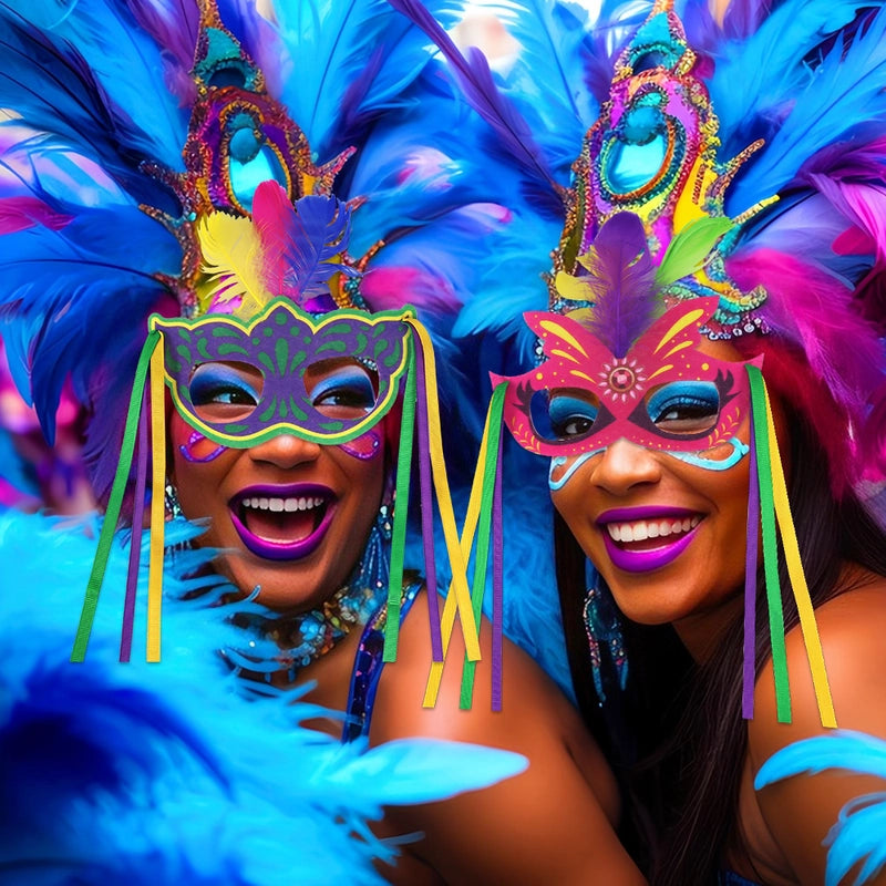 Mardi Gras Elegant Minimalist Feather Nonwoven Holiday Banquet Party Party Mask Decorative Props Party Supplies Party Accessories 1 Piece