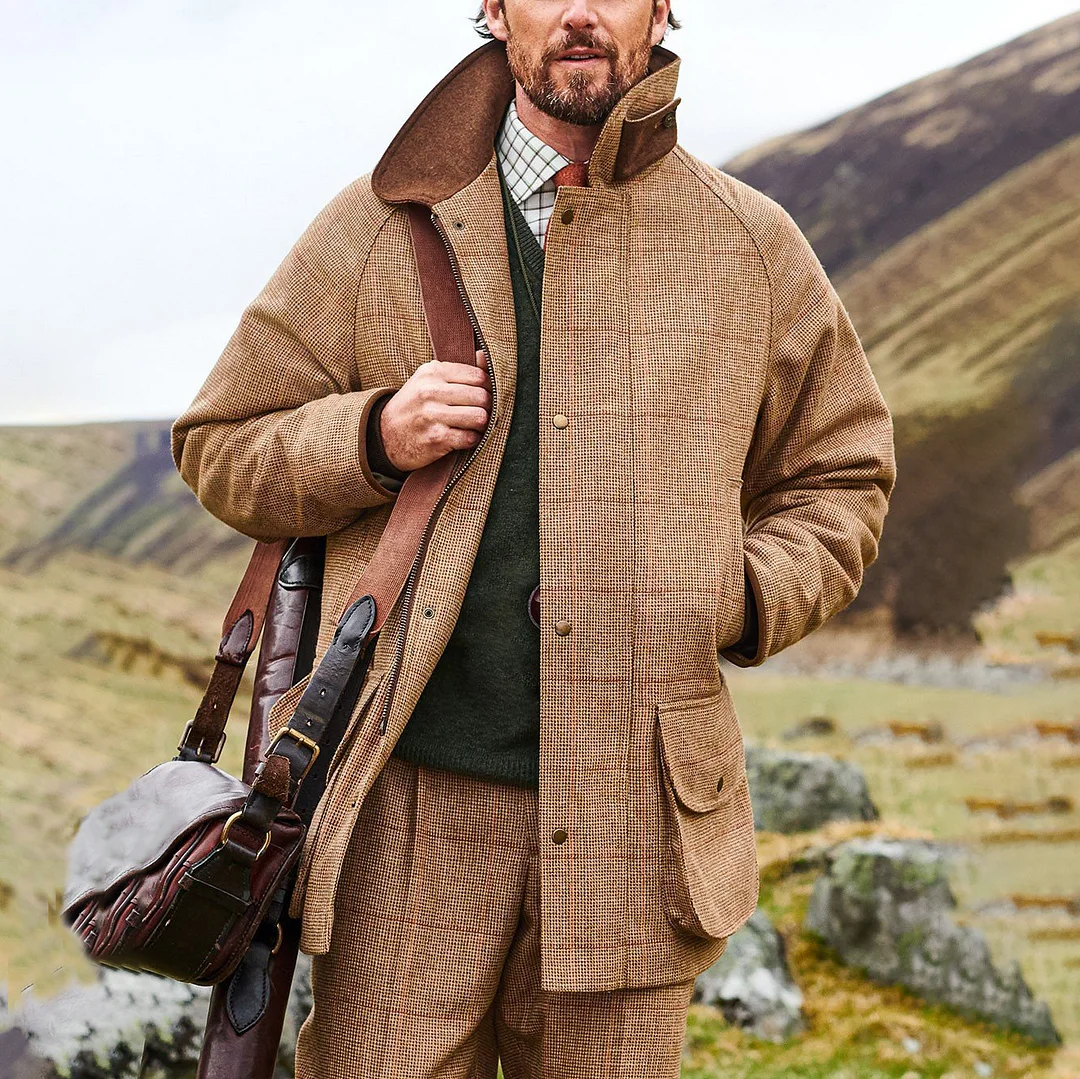 Mens casual vintage check jacket / [viawink] /